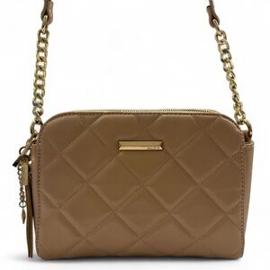 Vintage Chic Aldo Quilted Chain Crossbody Bag Aesthetic | Gold Hardware